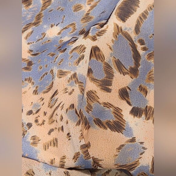 Sage + Paige (Austrailian) Drive Me Wild Mini Dress, Blue Leopard Smocked | XS - Picture 8 of 13